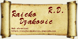 Raičko Džaković vizit kartica